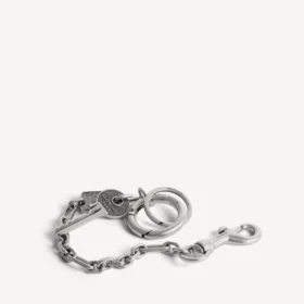 Porte-clés Neverlost pour homme, finition argent antique