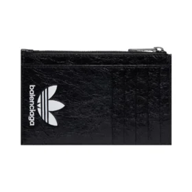 Porte-monnaie et porte-cartes long Balenciaga x adidas « Black » 721896210M61091
