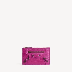 Porte-monnaie et porte-cartes long « City » pour femme, couleur Azalée