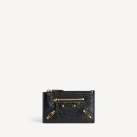 Porte-monnaie et porte-cartes long « City » pour femme, noir