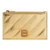 Porte-monnaie et porte-cartes long Crush, matelassé métallisé « Or » 7664652AAYO8004