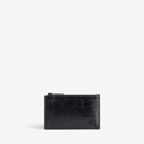 Porte-monnaie et porte-cartes long Monaco pour homme, noir