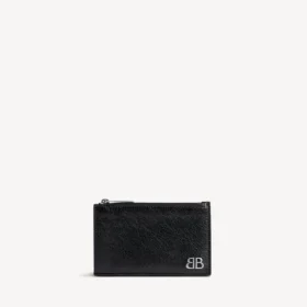 Porte-monnaie et porte-cartes long Monaco pour homme, noir