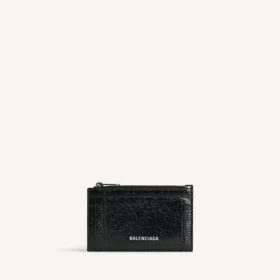 Porte-monnaie et porte-cartes long « Superbusy » pour homme, en noir