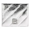 Porte-monnaie et porte-cartes à rabat Crush, matelassé métallisé « Silver » 766461210IW8110