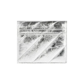 Porte-monnaie et porte-cartes à rabat Crush, matelassé métallisé « Silver » 766461210IW8110