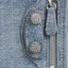 Porte-monnaie Le Cagole en Denim avec strass « Bleu » 7767692109U4715