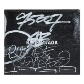 Portefeuille carré plié Graffiti « Noir Blanc » 594549210LH1090