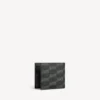 Portefeuille carré plié pour homme en toile enduite BB Monogram, noir/gris