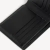 Portefeuille carré plié pour homme en toile enduite BB Monogram, noir/gris