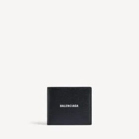 Portefeuille carré plié pour homme, noir/blanc
