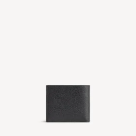 Portefeuille carré pour homme à rabat, avec compartiment à monnaie, noir
