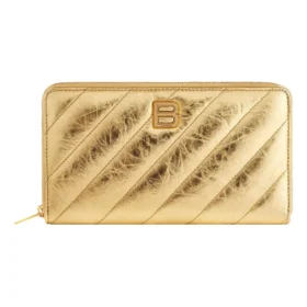 Portefeuille Crush Continental matelassé métallisé « Gold » 7664472AAYO8004