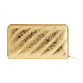 Portefeuille Crush Continental matelassé métallisé « Gold » 7664472AAYO8004
