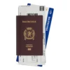 Portefeuille long pour passeport et 2 billets « Rouge foncé » 7877772AA3R6027