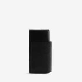 Portefeuille long pour passeport homme avec 1 ticket, noir
