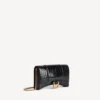 Portefeuille pour femme en forme d’Hourglass avec chaîne, noir Portefeuille pour femme en forme d’Hourglass avec chaîne, noir