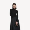 Portefeuille pour femme en forme d’Hourglass avec chaîne, noir Portefeuille pour femme en forme d’Hourglass avec chaîne, noir