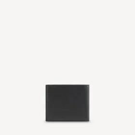 Portefeuille pour homme à compartiment à monnaie plié en carré, noir