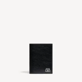 Portefeuille vertical à deux volets Monaco pour homme, noir