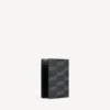 Portefeuille vertical à deux volets pour homme en toile enduite BB Monogram, noir/gris