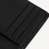 Portefeuille vertical à deux volets pour homme en toile enduite BB Monogram, noir/gris