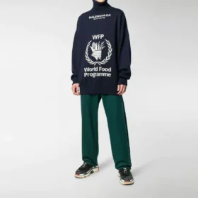 Pull Balenciaga x Programme alimentaire mondial « Navy White » 542703T15074177
