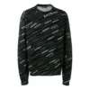 Pull à col rond avec logo jacquard « Noir » 555381T15241070
