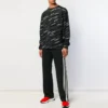 Pull à col rond avec logo jacquard « Noir » 555381T15241070