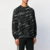 Pull à col rond avec logo jacquard « Noir » 555381T15241070