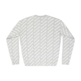 Pull à col rond avec logo sur toute la surface « Light Grey White » 702952T32331461