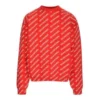 Pull à col rond avec logo sur toute la surface « Rouge Blanc » 702952T32336090