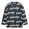 Pull à col rond en coton 3D Scribble « Black » 625985T31801070