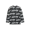 Pull à col rond en coton 3D Scribble « Black » 625985T31801070