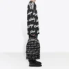 Pull à col rond en coton 3D Scribble « Black » 625985T31801070