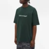 Pull à col rond et manches courtes Balenciaga pour homme, imprimé alphabétique, vert 612966TIV543011