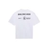 Pull à col rond et manches courtes pour homme Balenciaga x WFP 1re génération, imprimé logo, gris 612966THV841167