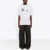 Pull à col rond et manches courtes pour homme Balenciaga x WFP 1re génération, imprimé logo, gris 612966THV841167