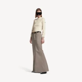 Pull à col rond pour femme, couleur crème