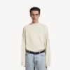 Pull à col rond pour homme, couleur crème Pull à col rond pour homme, couleur crème