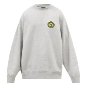 Pull à col rond Sporty B Crest Logo « Gris » 671125TLV601300 Pull à col rond Sporty B Crest Logo « Gris » 671125TLV601300