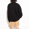 Pull à col rond Sporty B Crest Logo « Noir » 671125TLV60-1000
