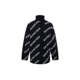 Pull à col roulé avec logo sur toute la surface « Black White » 621018T15674177
