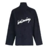 Pull à col roulé en coton brossé avec logo griffonné « Navy » 625935T31828065