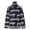 Pull à col roulé en jersey avec logo griffonné « Noir » 625927T31801070