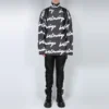 Pull à col roulé en jersey avec logo griffonné « Noir » 625927T31801070