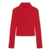 Pull à col roulé imprimé côtelé « Red » 662722T32106167