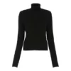 Pull à col roulé imprimé et côtelé « Noir » 662722T32101070