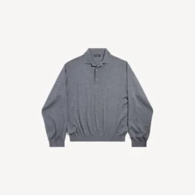 Pull à col roulé pour homme, gris chiné