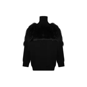 Pull à col roulé zippé aux couleurs du drapeau LGBTQ « Noir » 543766T17621069
